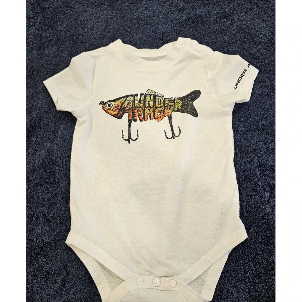 Under Armour Fish Lure Graphic Onesie 6-9M